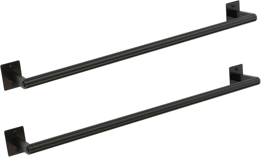 2 Packs 24 Inch Bathroom Towel Bar. Matte Black Towel Racks for Bathroom. JIAPAIDUO Bathroom Towel Rack Wall Mounted. Bath Hand Towel Holder Organizer. Modern Home Decor Towel Rod