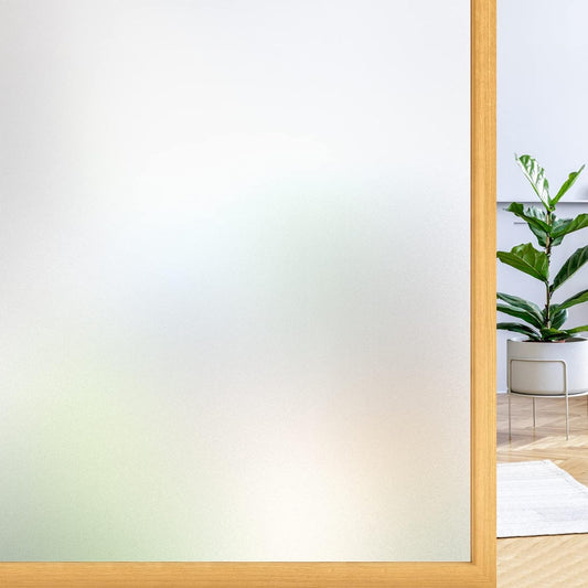 rabbitgoo Window Privacy Film. Frosted Glass Window Clings. Static Cling UV Heat Blocking Door Stickers for Home Bathroom. Removable Indoor Decal Coverings Day and Night. Pure. 35.4 x 78.7 Inches