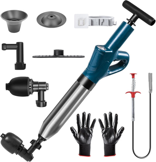 Toilet Plunger - Plungers for Bathroom Heavy Duty. Powerful Toilet Snake for Unclogging Plunger with Real-Time Pressure Indicator Plungers for Washbasin. Floor. Kitchen Clogged