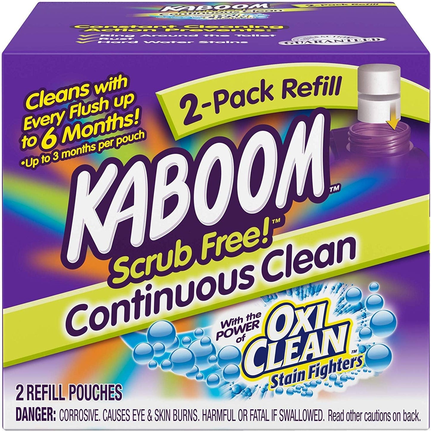 Scrub Free! Continuous Clean Toilet Cleaning Refill 2 Pack (4 Boxes of 2 Pack Refill)