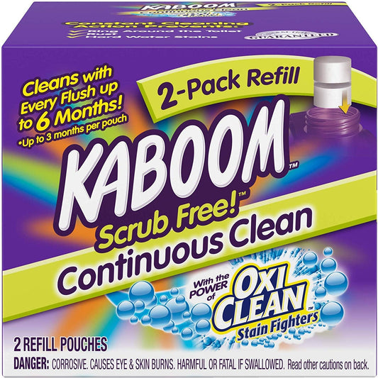 Scrub Free! Continuous Clean Toilet Cleaning Refill 2 Pack (4 Boxes of 2 Pack Refill)